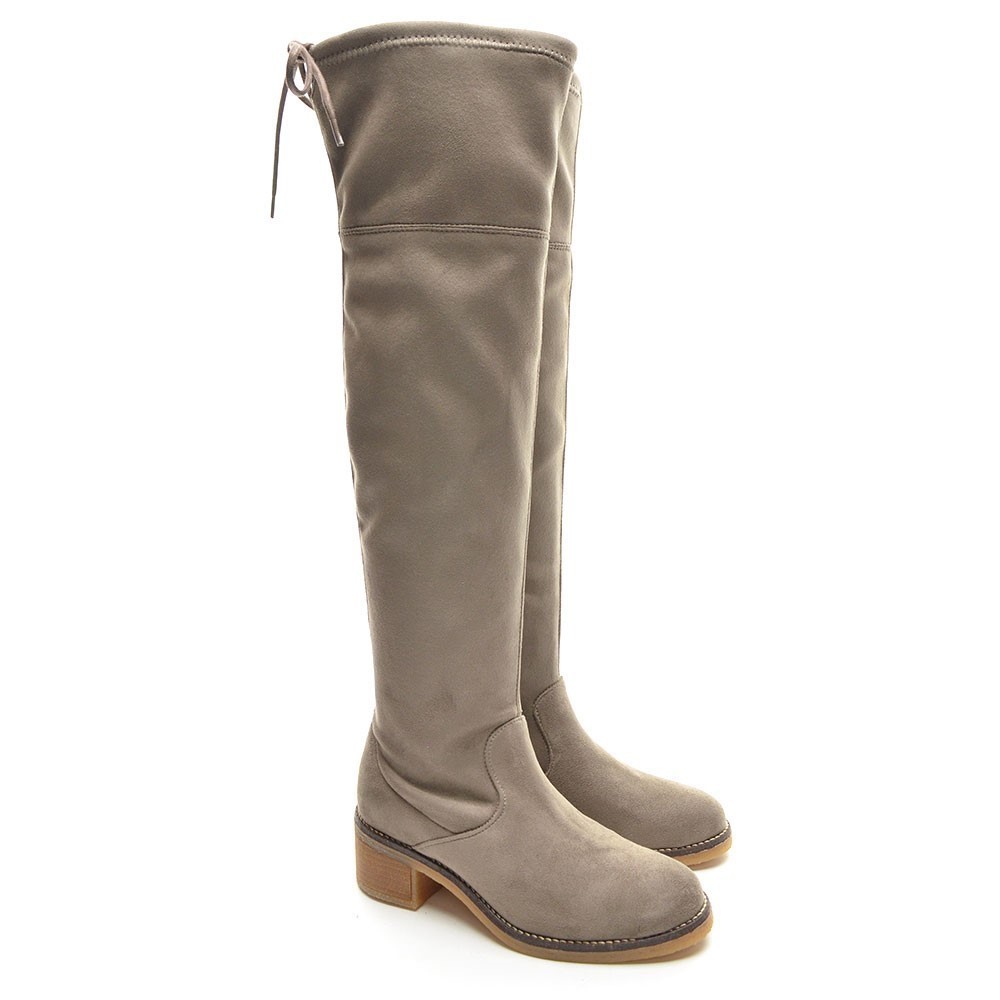 Eric Michael Alessandra Gray Over The Knee Boots 37 New